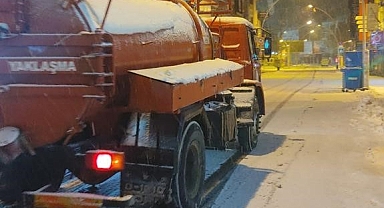 KAR TEMİZLEME ÇALIŞMALARI GECE-GÜNDÜZ SÜRÜYOR