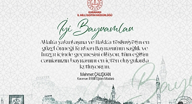 İl Milli Eğitim Müdürü Mehmet Çalışkan'ın Kurban Bayramı Mesajı Yayınladı