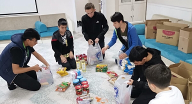 Bilgeder gençleri proje kapsamında yardım yaptı