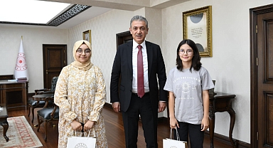 LGS Sınavı Birincilerinden Tuncay Akkoyun'a Ziyaret