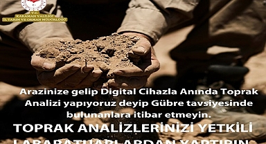 TOPRAK ANALİZİ UYARISI