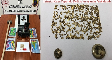 İzinsiz Kazı Yaparak Define Arayanlar Yakalandı