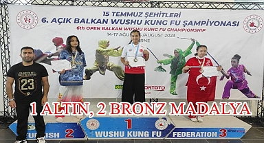 KARAMANLI SPORCULARDAN WUSHU KUNG FU ŞAMPİYONASI'NDA 1 ALTIN, 2 BRONZ MADALYA