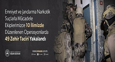 10 İlde Narkotik Operasyonlar Düzenlendi
