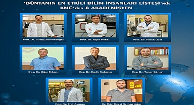'DÜNYANIN EN ETKİLİ BİLİM İNSANLARI’ LİSTESİNDE KMÜ’DEN 8 İSİM