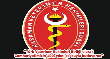 Türk Veteriner Hekimleri Birliği olarak Cumhuriyetimizin 100. yılını coşkuyla kutluyoruz