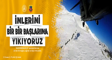 Kahramanlar-35 Operasyonlarında Teröristlere Ait 58 Mağara, Sığınak ve Depo İmha Edildi