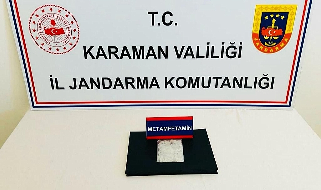 Karaman İl Jandarma Komutanlığı Metamfetamin Ele Geçirdi