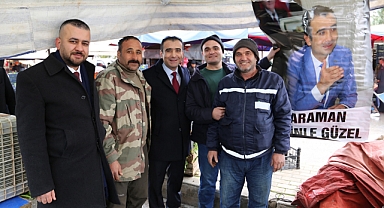 BAŞKAN KALAYCI PAZARTESİ PAZARINI ZİYARET ETTİ