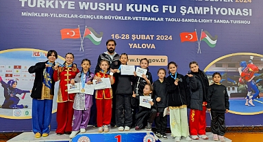 KARAMAN WUSHU KUNG FU TAKIMINDAN MADALYA YAĞMURU