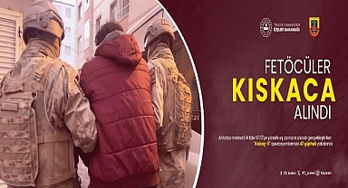 1️4 İlde FETÖ’ye Yönelik Eş Zamanlı Olarak Gerçekleştirilen “KISKAÇ-9” Operasyonlarında 4️7 Şüpheli Yakalandı
