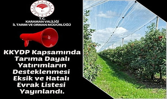 2023-2024 Başvuru Dönemi Tarıma Dayalı Yatırımların Desteklenmesi Yayınlandı