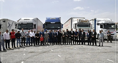 5 Tırdan Oluşan İnsani Yardım Malzemesi Uğurlandı