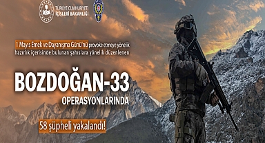 BOZDOĞAN-33 Operasyonunda 11 İlde 58 Terör Şüphelisi Yakalandı