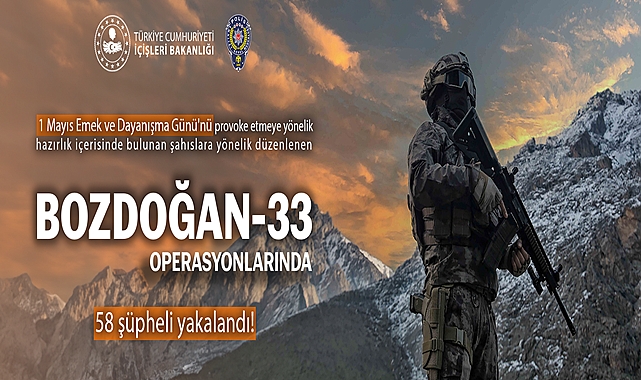 BOZDOĞAN-33 Operasyonunda 11 İlde 58 Terör Şüphelisi Yakalandı