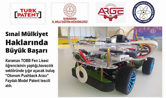 Karaman TOBB Fen Lisesi Öğrencisi, Faydalı Model Patenti Aldı