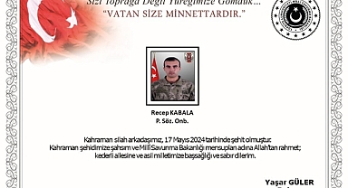 Pençe-Kaplan Operasyonu Bölgesinde Bir Asker Şehit Oldu