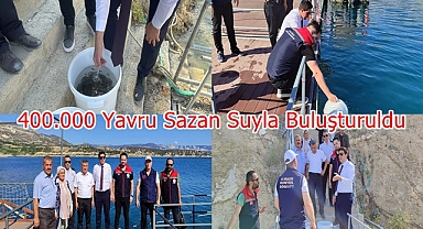 400.000 Yavru Sazan Suyla Buluşturuldu