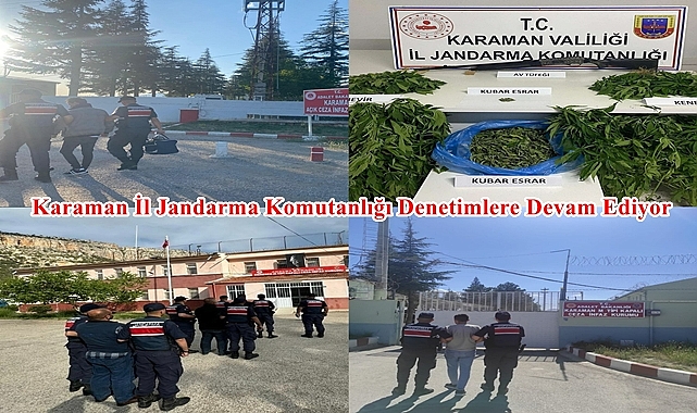 Karaman İl Jandarma Komutanlığı Denetimlere Devam Ediyor
