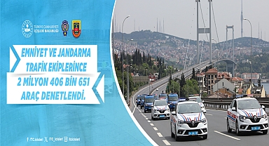 Emniyet ve Jandarma Trafik Ekiplerince 11-18 Temmuz'da 2 Milyon 406 Bin 651 Araç Denetlendi