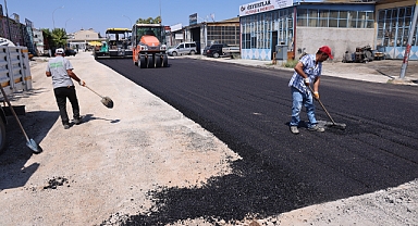 YENİ SANAYİ SİTESİNDE SICAK ASFALT ÇALIŞMASI
