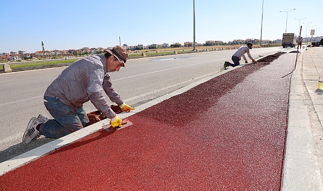 YÜRÜYÜŞ YOLU ÇALIŞMALARI TAMAMLANIYOR