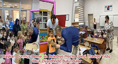 Başkan Durmuş Demir ve Belediye Meclis Üyesi İftadiye Yıldız Okul Ziyaretinde Bulundular