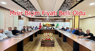 Mısır Biçim Fiyatı Belli Oldu