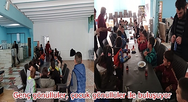 Genç gönüllüler, çocuk gönüllüler ile buluşuyor