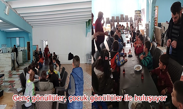Genç gönüllüler, çocuk gönüllüler ile buluşuyor