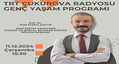 SEVİLEN AKADEMİSYEN ÇOCUK, TRT CUKUROVA RADYOSU GENÇ YAŞAM PROGRAMI KONUĞU OLACAK