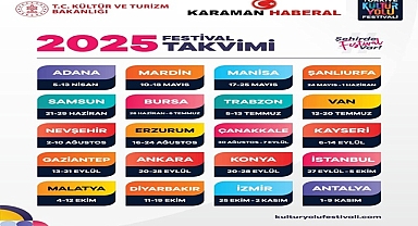 Türkiye Kültür Yolu Festivali'nin Takvimi Açıklandı