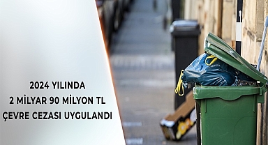ÇEVREYİ KİRLETENLERE 2024 YILINDA 2 MİLYAR 90 MİLYON TL CEZA KESİLDİ