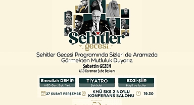 AGD’den Şehitler Gecesi Programı