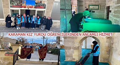 KARAMAN KIZ YURDU ÖĞRENCİLERİNDEN ANLAMLI HİZMET