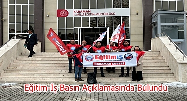Eğitim-İş Basın Açıklamasında Bulundu