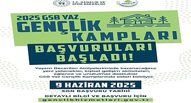 2025 GSB YAZ GENÇLİK KAMPLARI İÇİN BAŞVURULAR BAŞLADI