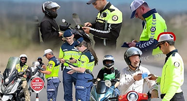 Kask Takmayan 475 Bin 976 Motosiklet/Motorlu Bisiklet Sürücüsüne İşlem Yapıldı