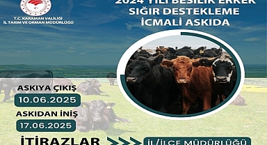 2024 YILI BESİLİK ERKEK SIĞIR DESTEKLEMESİ İCMALİ ASKIDA