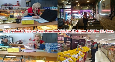 2025 Yılında Gıda ve Yem Denetimlerinden 1 Milyon 365 Bin TL Ceza