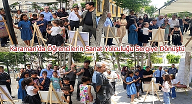 Karaman’da Öğrencilerin Sanat Yolculuğu Sergiye Dönüştü