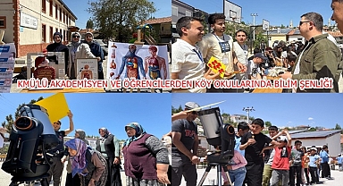 KMÜ’LÜ AKADEMİSYEN VE ÖĞRENCİLERDEN KÖY OKULLARINDA BİLİM ŞENLİĞİ