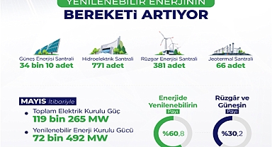Türkiye'nin Yenilenebilir Enerji Kurulu Gücü 20 Yılda 4,5 Kat Arttı