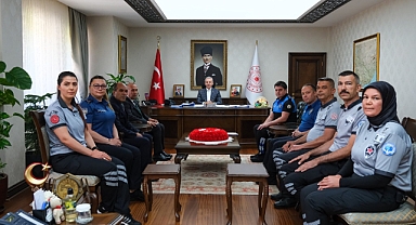 Vali Mehmet Fatih Çiçekli, Özel Güvenlik Görevlileri Haftası Dolayısıyla Ziyareti Kabul Etti