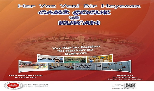 Yaz Kur’an Kursları 30 Haziran’da Başlıyor!