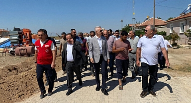 Alaçatı Köyü’nde Doğalgaz Çalışmaları Yerinde İnceledi