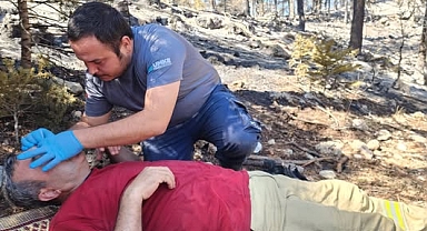 Ermenek’teki Orman Yangınına Sağlık Ekiplerinden Hızlı Müdahale