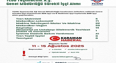 TCDD Taşımacılık AŞ’den 229 Sürekli İşçi Alımı