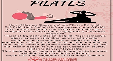 Karaman’da Halk Sağlığı Haftası’nda Pilates Etkinliği Düzenlenecek