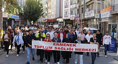 Ermenek'te Dünya Yürüyüş Günü'nde Sağlıklı Yaşam İçin Adımlar Atıldı 